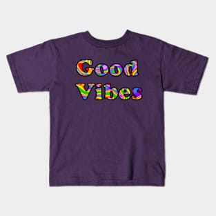 Rainbow Good Vibes - Positive Quotes Kids T-Shirt